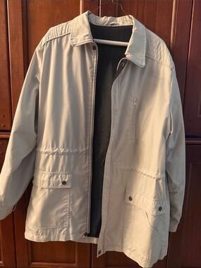 Men's Light Cream Field Jacket - Lightweight Casual Coat